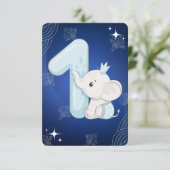 Schattigee Baby olifant eerste verjaardag Kaart (Staand voorkant)