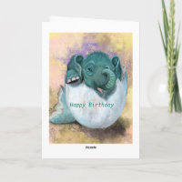 Schattigee Baby Olifant Grappige Verjaardag Kaart