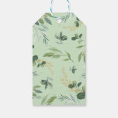 Schattigee Baby Olifant Groen Gouden Tuindouche Cadeaulabel (Achterkant)