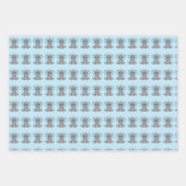 Schattigee baby olifant in blauw, jongens inpakpapier vel (Voorkant 2)