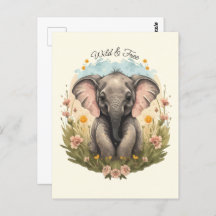 Schattigee Baby Olifant Kalf Wildflower Wanderlust