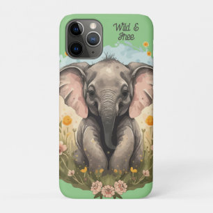 Schattigee Baby Olifant Kalf Wildflower Wanderlust Case-Mate iPhone Case