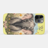 Schattigee Baby Olifant Kalf Wildflower Wanderlust Case-Mate iPhone Case (Achterkant (horizontaal))