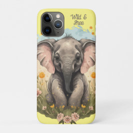 Schattigee Baby Olifant Kalf Wildflower Wanderlust Case-Mate iPhone Case