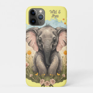 Schattigee Baby Olifant Kalf Wildflower Wanderlust Case-Mate iPhone Case
