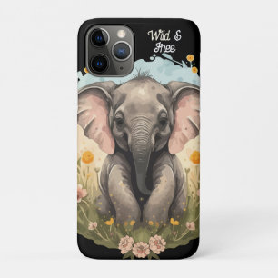 Schattigee Baby Olifant Kalf Wildflower Wanderlust Case-Mate iPhone Case