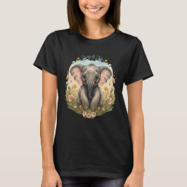 Schattigee Baby Olifant Kalf Wildflower Wanderlust T-shirt