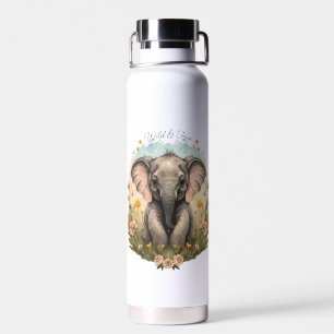 Schattigee Baby Olifant Kalf Wildflower Wanderlust Waterfles