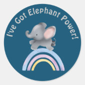 Schattigee baby olifant kinder stickers (Voorkant)