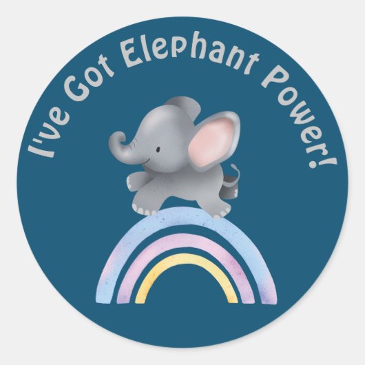Schattigee baby olifant kinder stickers (Voorkant)