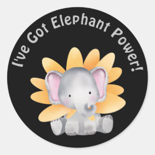 Schattigee baby olifant kinder stickers