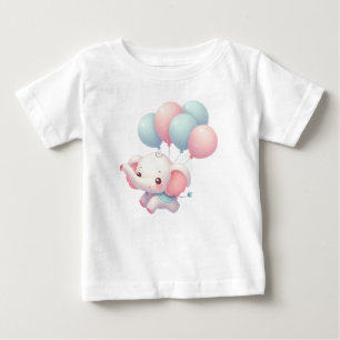 Schattigee baby olifant met ballonnen