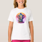 Schattigee Baby Olifant met Bril en Beanie T-shirt (Voorkant)