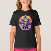 Schattigee Baby Olifant met Bril en Beanie T-shirt (Voorkant)