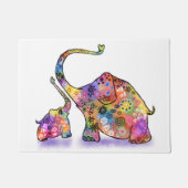 Schattigee Baby olifant met moeder deurmat (Voorkant)