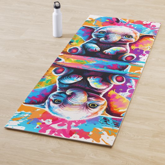 Schattigee Baby Olifant - Olifant Yoga Mats Yogamat (In situ)