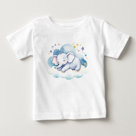 Schattigee Baby olifant op de maan (Voorkant)