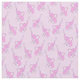 Schattigee baby olifant patroon roze stof