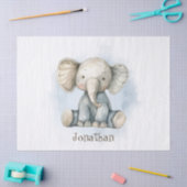 Schattigee Baby Olifant Personaliseer je kindernaa Tissuepapier (Craft)