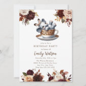 Schattigee Baby olifant | Verjaardagstheefeest Kaart (Voorkant)