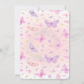 Schattigee Baby olifant vlinders bloemig Kaart (Achterkant)