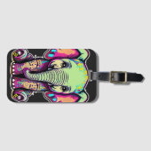 Schattigee Baby Olifant zit digitale illustratie Bagagelabel (Voorkant (horizontaal))