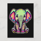 Schattigee Baby Olifant zit digitale illustratie Briefkaart (Voorkant)