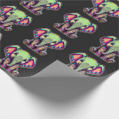 Schattigee Baby Olifant zit digitale illustratie Cadeaupapier (Hoek)