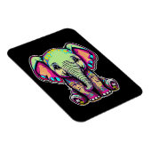 Schattigee Baby Olifant zit digitale illustratie Magneet (Rechterzijde)