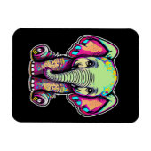 Schattigee Baby Olifant zit digitale illustratie Magneet (Horizontaal)