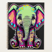 Schattigee Baby Olifant zit digitale illustratie Planner (Voorkant)