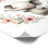 Schattigee Baby Olifantkwekerij Kunst Poster (Hoek)