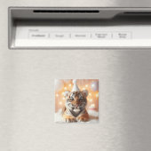 Schattigee Baby onthult neutrale gele Baby-tijger Magneet (Insitu (Vaatwasser))