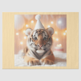 Schattigee Baby onthult neutrale gele Baby-tijger Tissuepapier