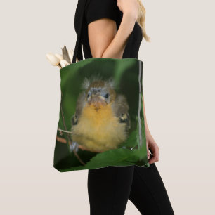 Schattigee Baby Oriole jonge vogel Tote Bag