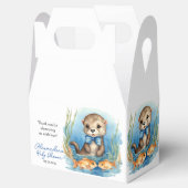 Schattigee Baby Otter Boy Baby shower Bedankdoosjes (Geopend)