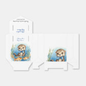 Schattigee Baby Otter Boy Baby shower Bedankdoosjes (Uitgevouwen)