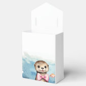 Schattigee Baby Otter Meisje Baby shower Bedankdoosjes (Geopend)