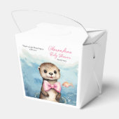Schattigee Baby Otter Meisje Baby shower Bedankdoosjes (Achterkant)
