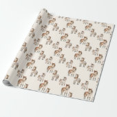 Schattigee baby paarden cadeaupapier (Uitgerold)