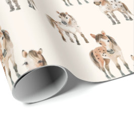 Schattigee baby paarden cadeaupapier