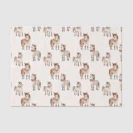 Schattigee baby paarden tissuepapier