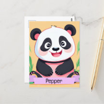 Schattigee Baby Panda aangepaste naam