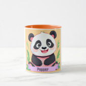 Schattigee Baby Panda aangepaste naam Mok (Midden)