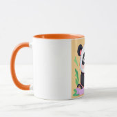 Schattigee Baby Panda aangepaste naam Mok (Links)