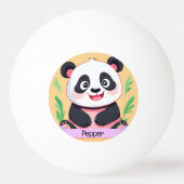 Schattigee Baby Panda aangepaste naam Pingpongbal (Voorkant)