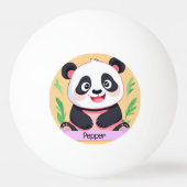Schattigee Baby Panda aangepaste naam Pingpongbal (Achterkant)
