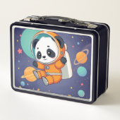 Schattigee Baby Panda Astronaut Kinder Lunchbox –  (Achterkant)