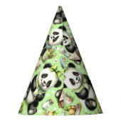 Schattigee Baby Panda Feesthoedjes (Achterkant)