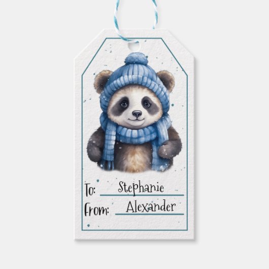 Schattigee Baby Panda Gift Labels Cadeaulabel (Voorkant)
